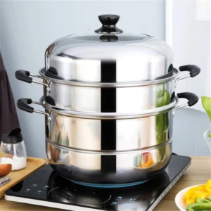 Mulit Layer Lightweight Kitchen Stainless Steel Steamer Pot