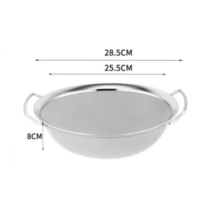 Flour Sieve Double Handle Stainless Steel Colander
